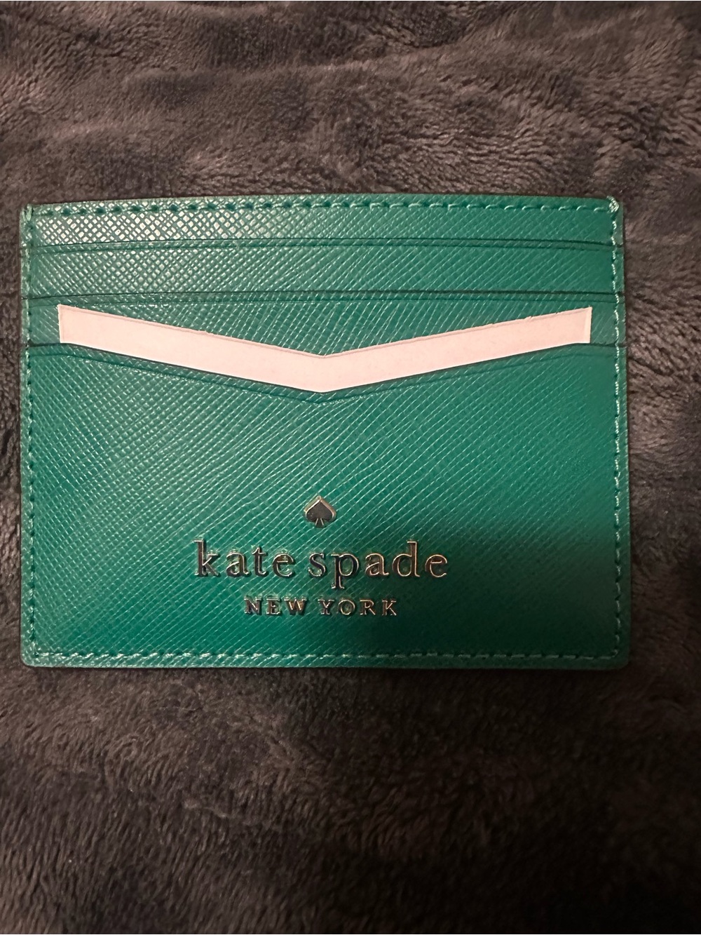 Kate Spade New York small slim cardholder wintergreen WLR00129 saffiano learher
